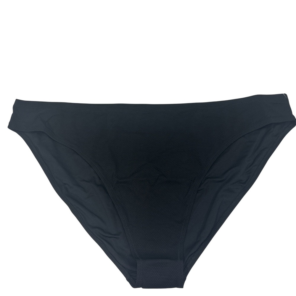 Old Navy Women 4X Black Bikini Bottom Textured Medium Coverage New